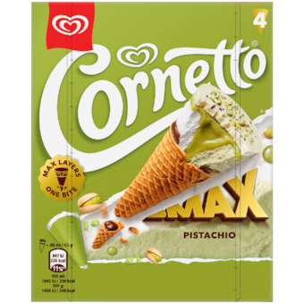 Cornetto Max pisztáciás tölcséres jégkrém multipack