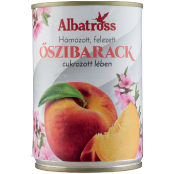 Albatross hámozott, felezett őszibarack cukrozott lében
