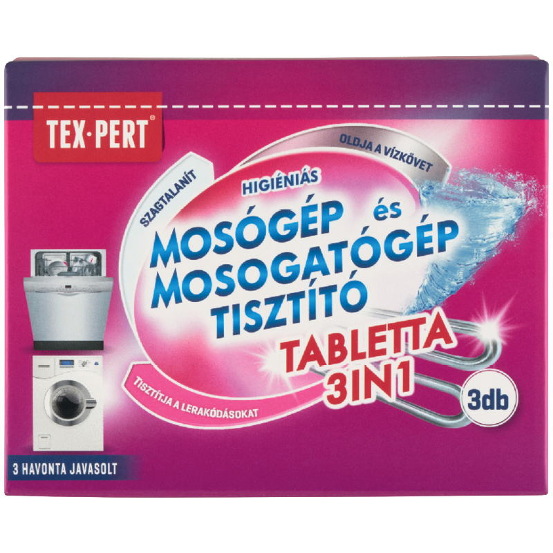 Tex-pert Mosógép és Mosogatógép Tisztító 3in1