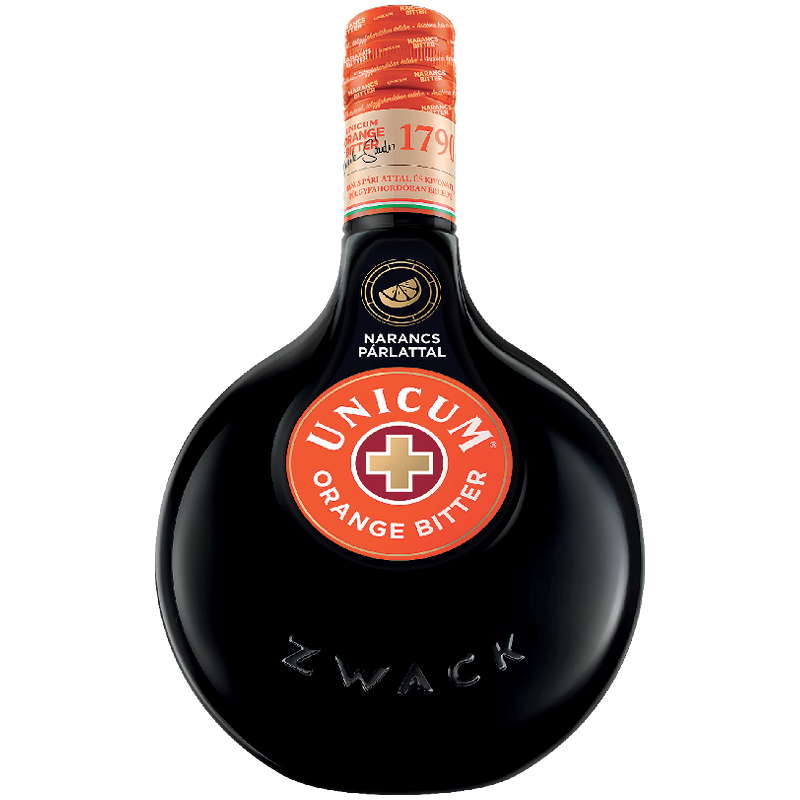 Zwack Unicum Orange Bitter Gyógynövénylikőr Narancspárlattal