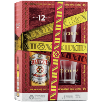 Chivas Regal whisky ajándékcsomag 2 db pohárral