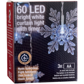60 LED fényfüggöny