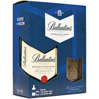 Ballantine's Finest ajándékcsomag 1 db pohárral