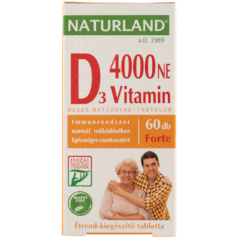 Naturland D₃-vitamin 4000 NE forte étrend-kiegészítő tabletta