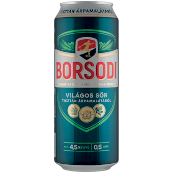 Borsodi dobozos világos sör