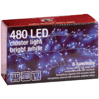 480 LED fémszálas fényfüzér