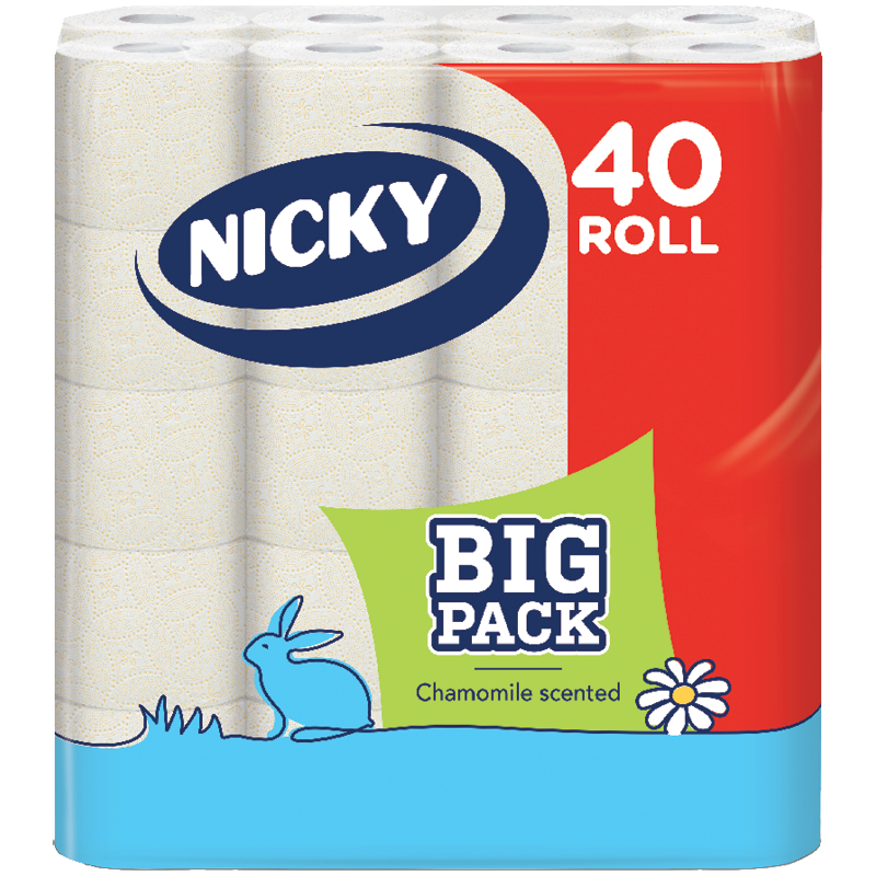 Nicky Big Pack Chamomile Scented Toalettpapír
