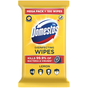 Domestos Lemon Fresh fertőtlenítő törlőkendő