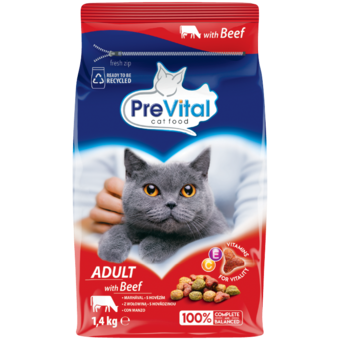 Prevital száraz macskaeledel felnőtt macskáknak marhával