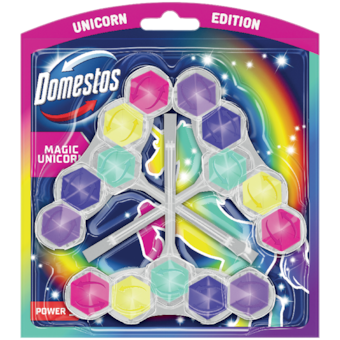 Domestos Power 5 Magic Unicorn WC frissítő blokk