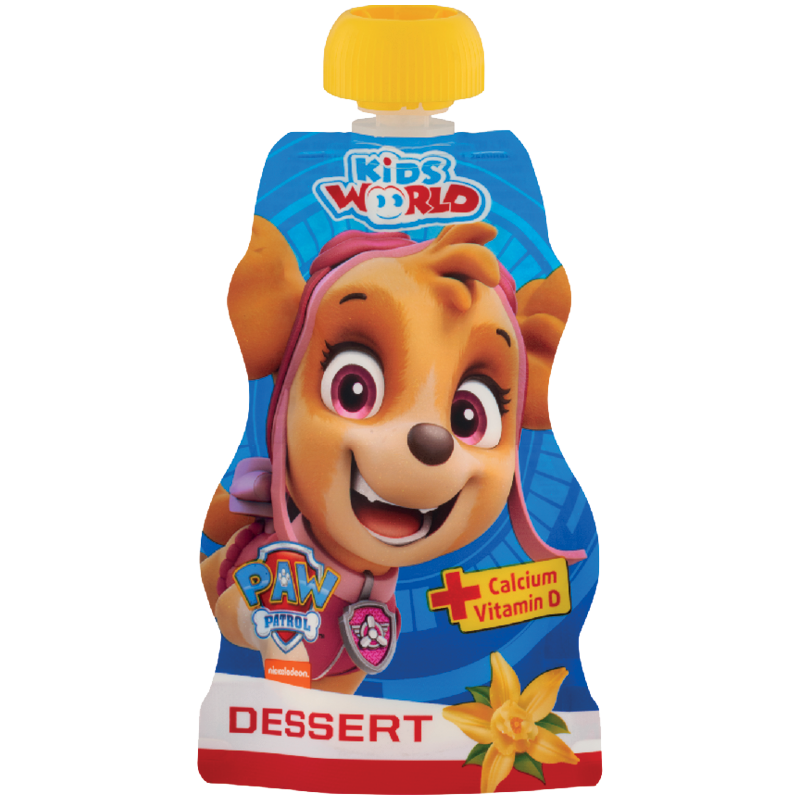Kids World Mancs őrjárat Hőkezelt, Kalciummal és D-vitaminnal Dúsított Vaníliás Túrós Desszert
