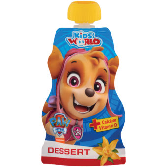 Kids World Mancs Őrjárat hőkezelt, kalciummal és D-vitaminnal dúsított vaníliás túrós desszert