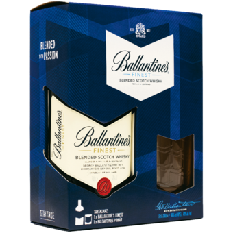 Ballantine's Finest ajándékcsomag 1 db pohárral