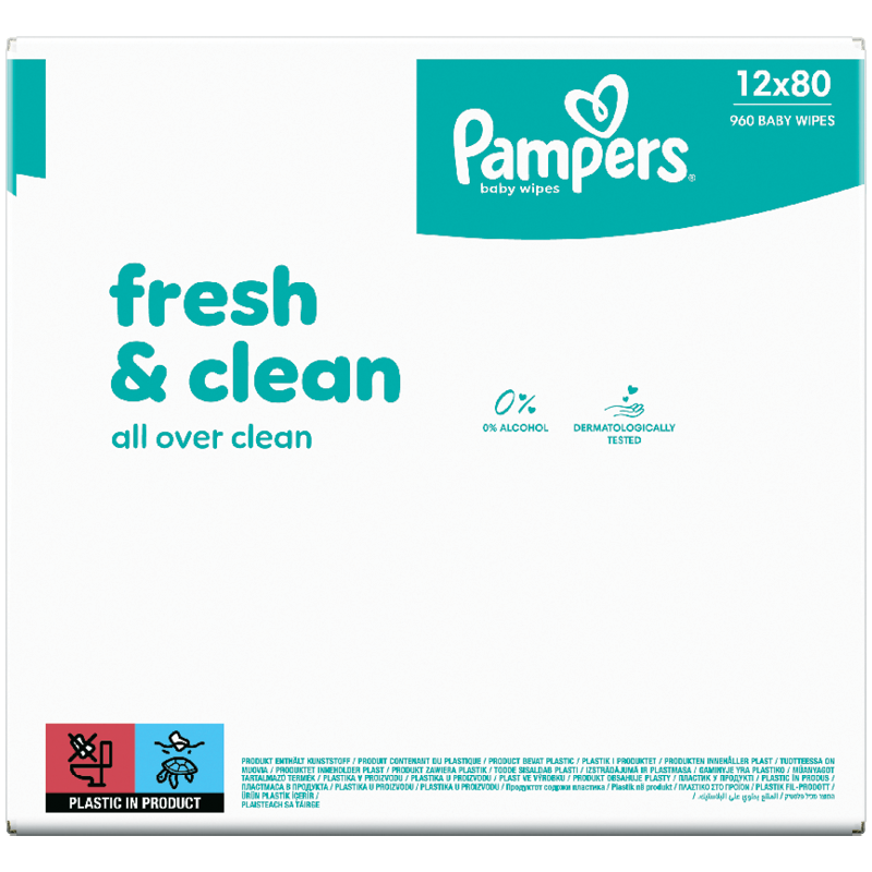 Pampers Fresh Clean Baby Nedves Törlőkendő