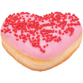 Szívecske fánk málnás töltelékkel