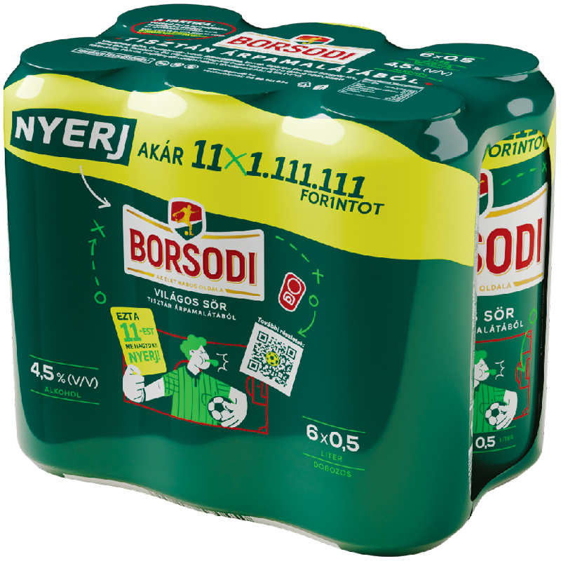 Borsodi Dobozos Világos Sör Multipack