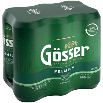 Gösser Prémium minőségi világos sör multipack