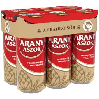 Arany Ászok dobozos világos sör multipack