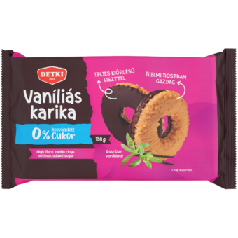 Detki vaníliás karika cukor hozzáadása nélkül, édesítőszerekkel
