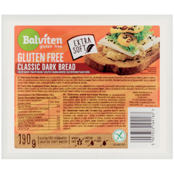 Balviten gluténmentes, vegán szeletelt barna kenyér