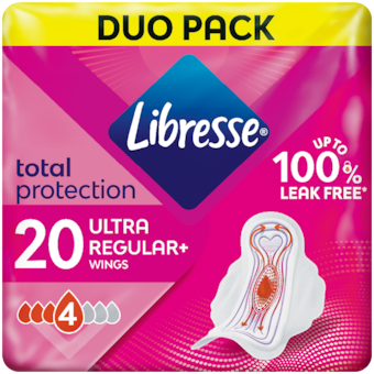 Libresse Ultra+ szárnyas egészségügyi betét
