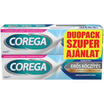 Corega Erős Rögzítés ízmentes műfogsorrögzítő krém