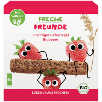 Freche Freunde Bio teljes kiőrlésű zabszelet eperrel