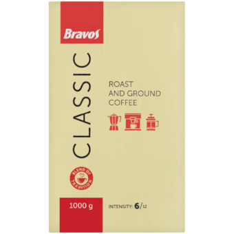 Bravos Classic őrölt, pörkölt kávé