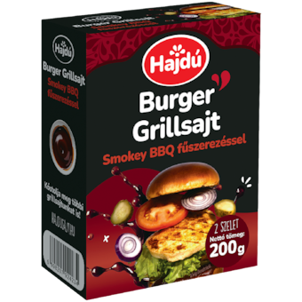 Hajdú burger grillsajt füstölt BBQ fűszerezéssel
