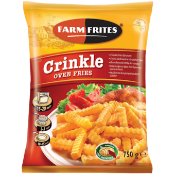 Farm Frites elősütött, gyorsfagyasztott félkész hullámos hasábburgonya*