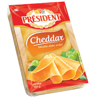 Président szeletelt Cheddar sajt