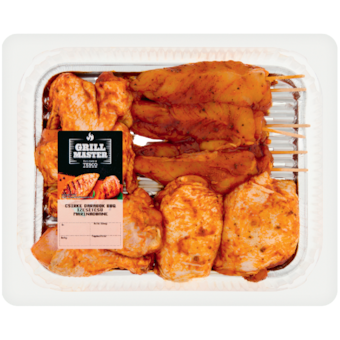 Grill Master csirke darabok BBQ ízesítésű marinádban