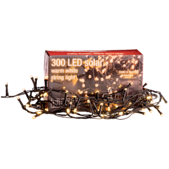 300 LED napelemes fényfüzér