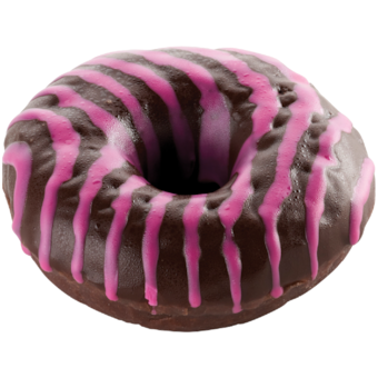 Meggytöltelékes gyűrűs fánk kakaós tésztában