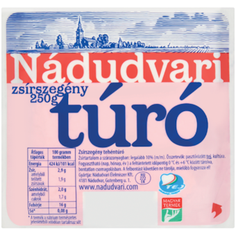 Nádudvari zsírszegény túró*