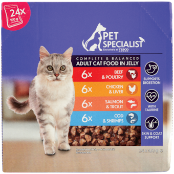 Pet Specialist aszpikos állateledel válogatás felnőtt macskáknak