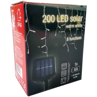 200 LED napelemes jégcsapvilágítás