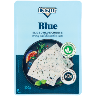 Lazur Blue szeletelt márványsajt