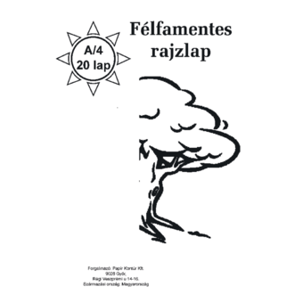 Félfamentes rajzlap