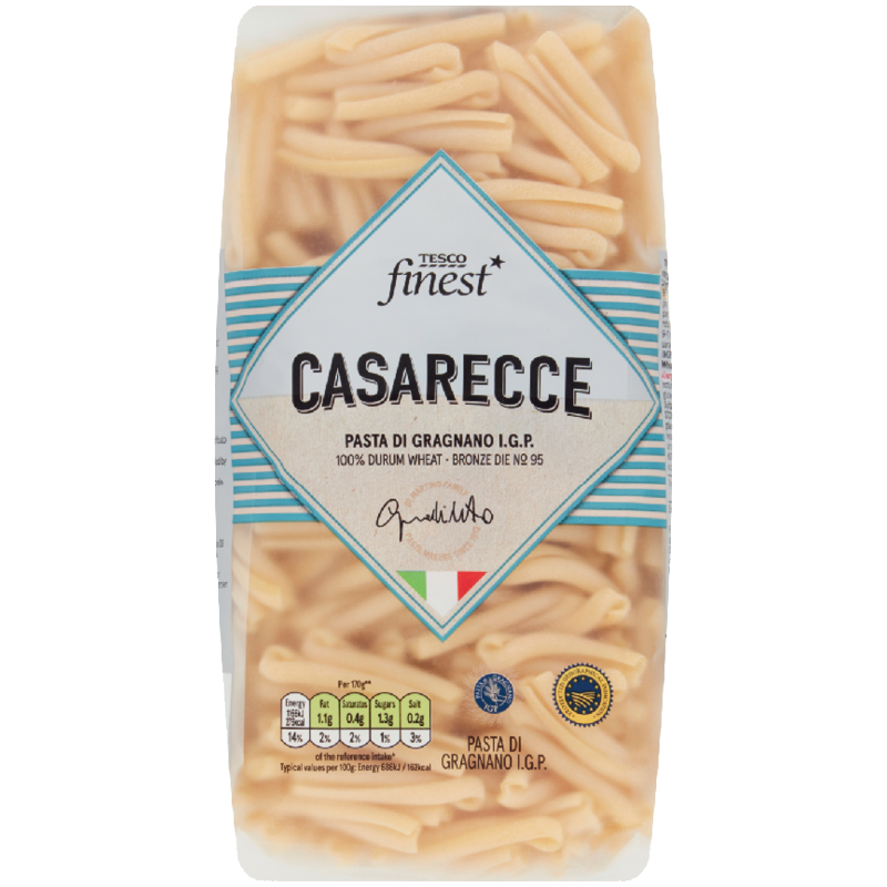 Tesco Finest Casarecce Durumbúzadarából Készült Száraztészta