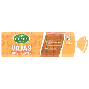 Ceres vajas toast kenyér*
