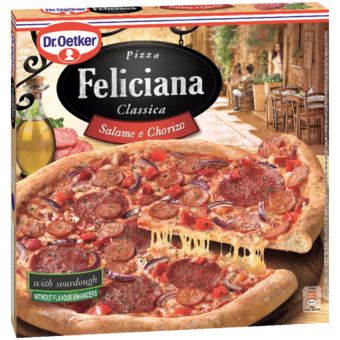 Dr. Oetker Feliciana pizza szalámival és chorizo szalámival