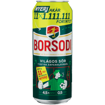Borsodi dobozos világos sör