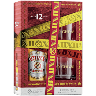 Chivas Regal whisky ajándékcsomag 2 db pohárral