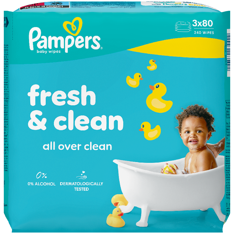 Pampers Fresh Clean Baby Nedves Törlőkendő