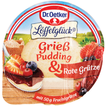 Dr. Oetker grízpuding piros gyümölcs öntettel