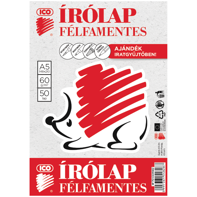 Ico Süni Félfamentes írólap
