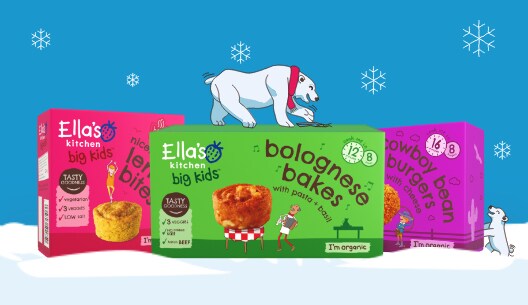 Ella's kitchen frozen meal food, various flavours