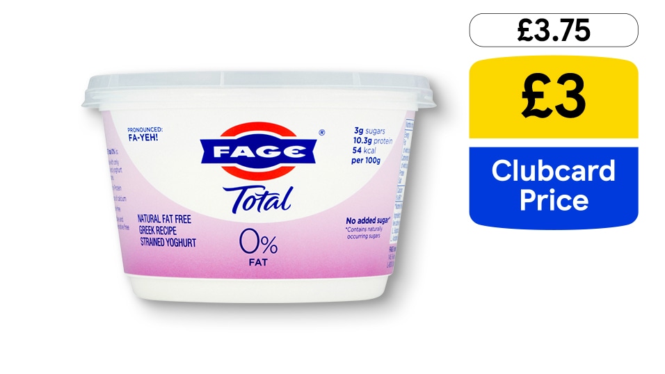 £3 Fage 0% Greek yoghurt