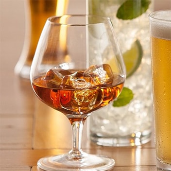 Alcohol and soft drinks